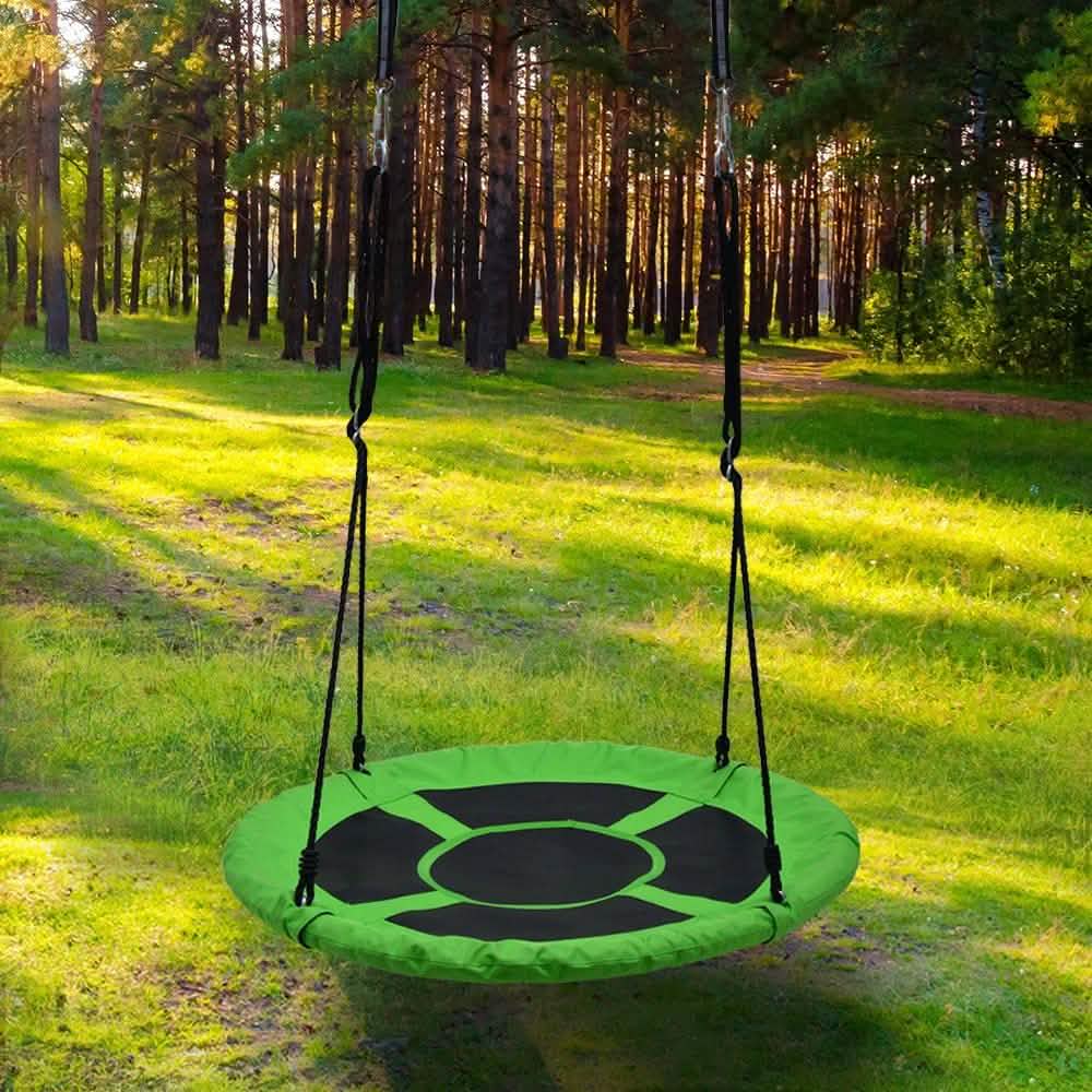 40 in Outdoor Tree Swing Hanging Rope Tire Saucer Seat Yard Mat DailySale