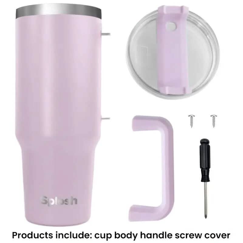 40 Oz Insulated Coffee Tumbler with Handle and Straw DailySale