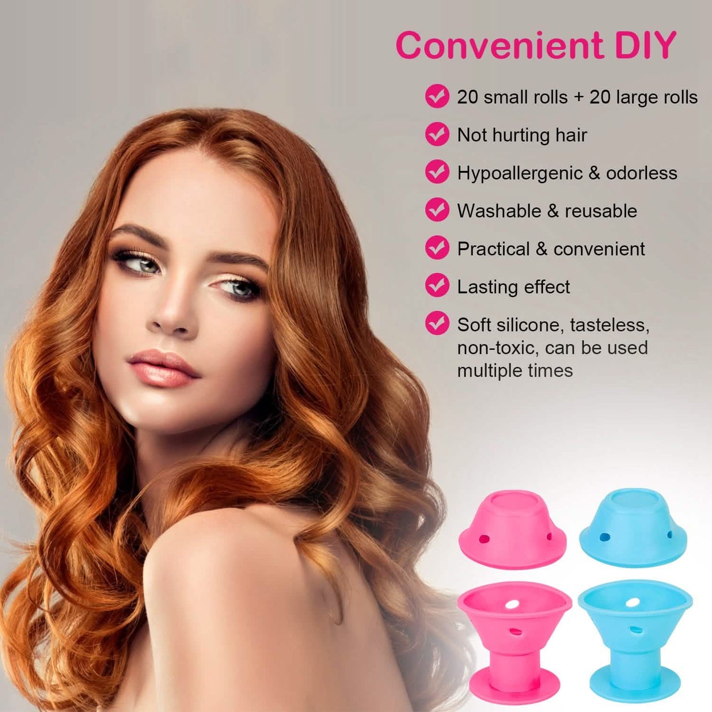40-Piece: Silicon Hair Curler DailySale