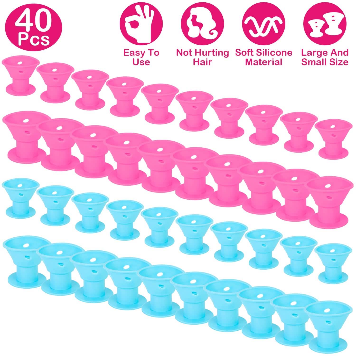 40-Piece: Silicon Hair Curler DailySale
