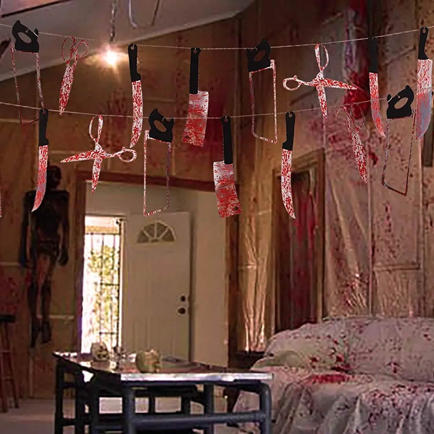 40-Pieces Set: Halloween Moon Ship Bloody Wreath Banners DailySale