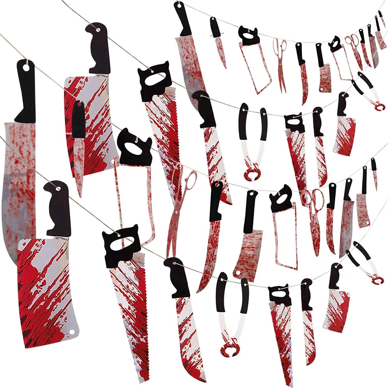 40-Pieces Set: Halloween Moon Ship Bloody Wreath Banners DailySale