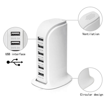 40-Watt 6-Port USB Charging Station for Smart Phones and Tablets DailySale