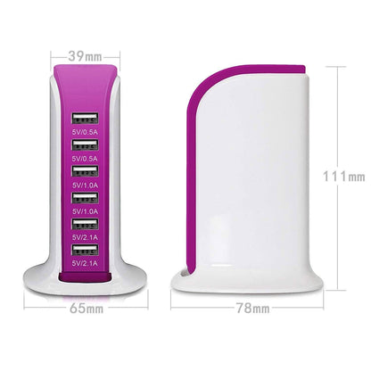40-Watt 6-Port USB Charging Station for Smart Phones and Tablets DailySale