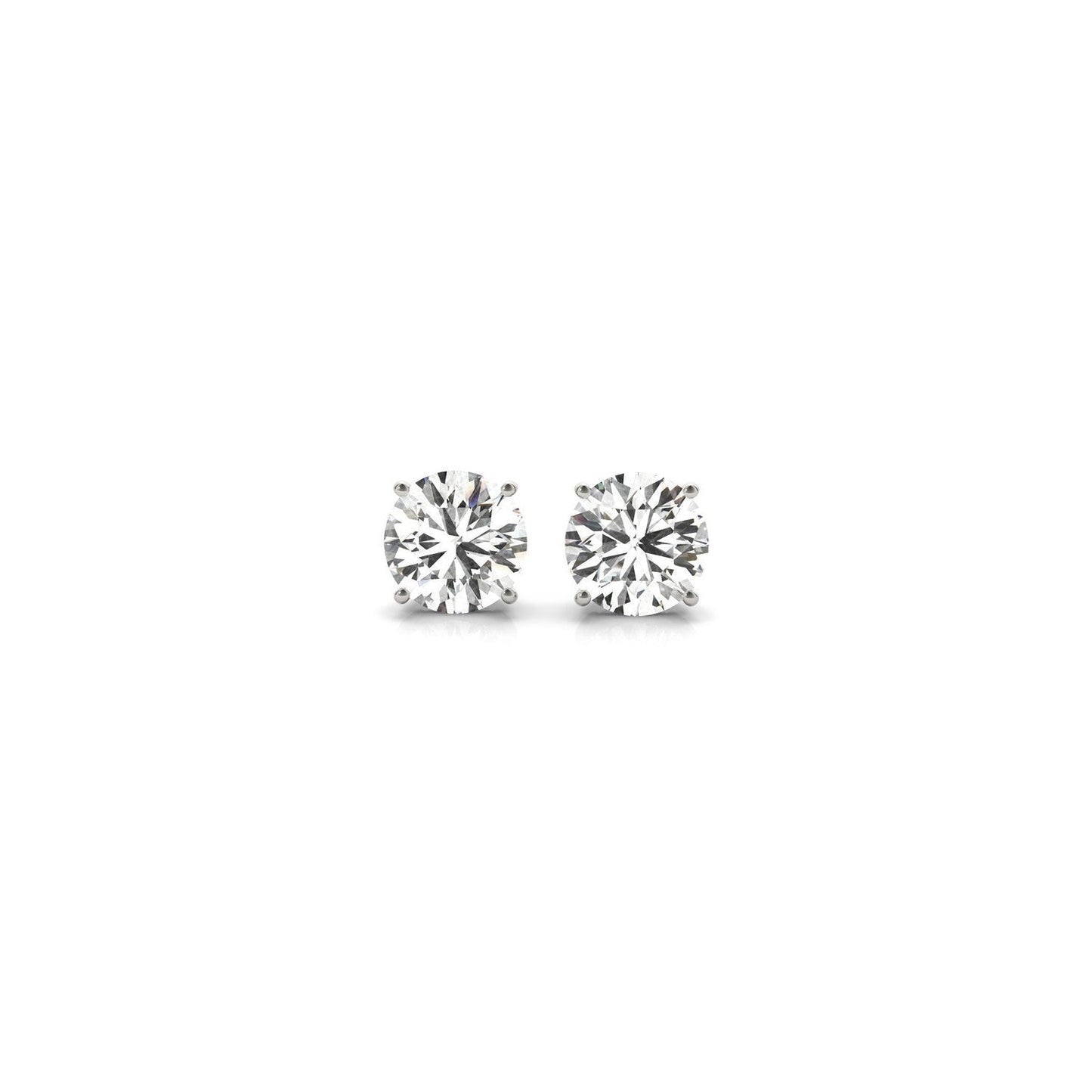 1 cttw Certified IGI Lab Grown Round Diamond Stud Earrings 14k White Gold (G/VS2) Bids.com