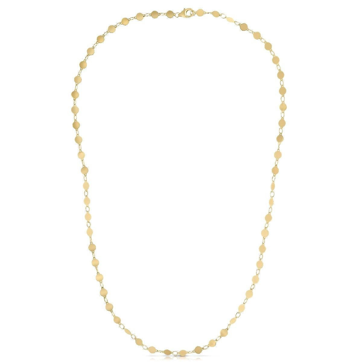 14k Yellow Gold Necklace with Polished Circles Bids.com