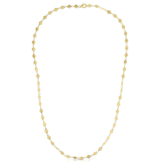 14k Yellow Gold Necklace with Polished Circles Bids.com