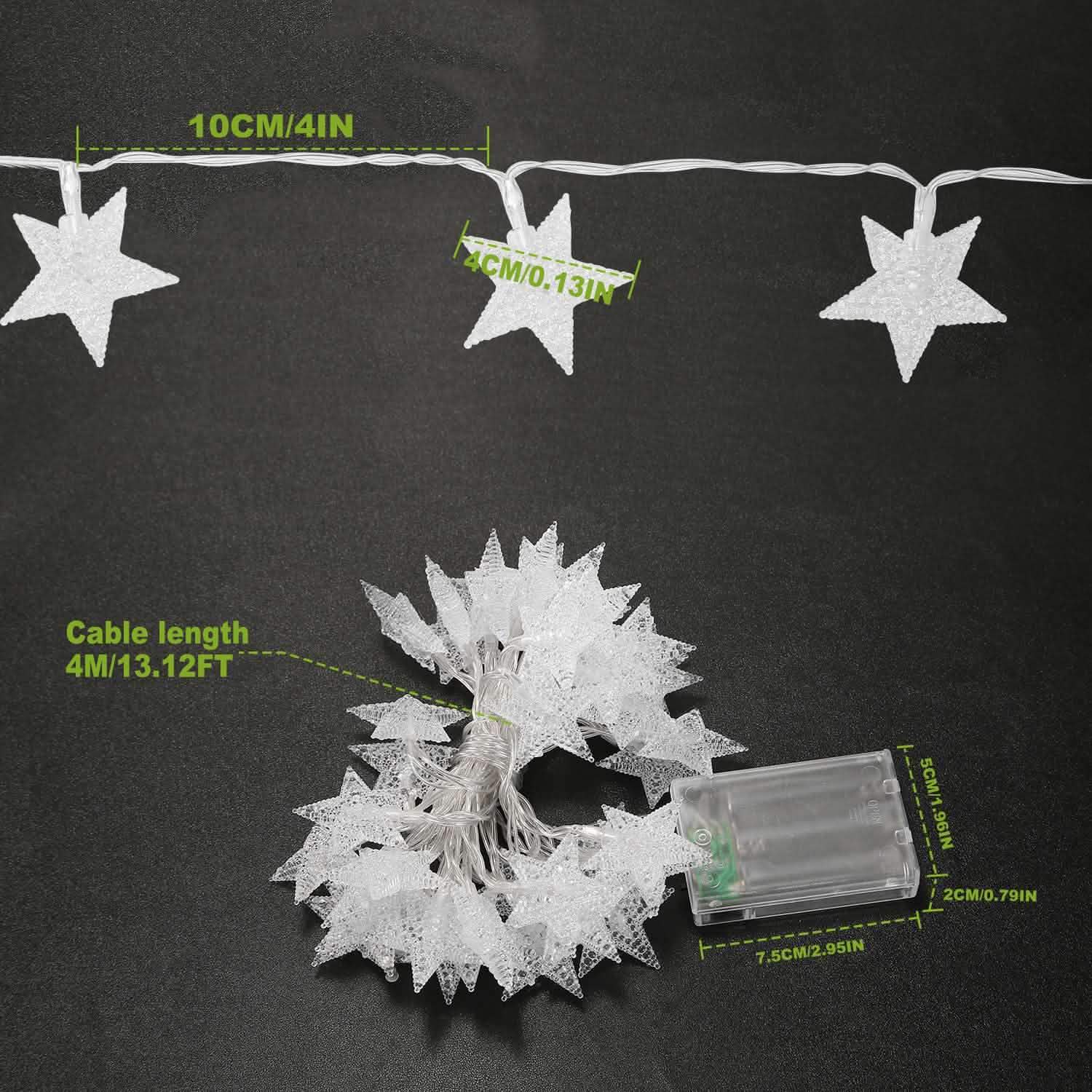 40-LED 13.12FT Star Fairy Lights DailySale