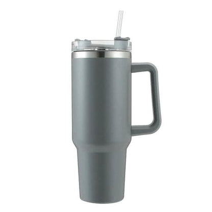 40oz Reusable Vacuum Tumbler with Insulated Double Wall and Cup Handle DailySale