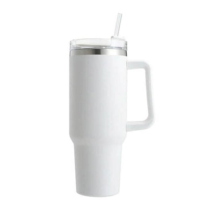 40oz Reusable Vacuum Tumbler with Insulated Double Wall and Cup Handle DailySale