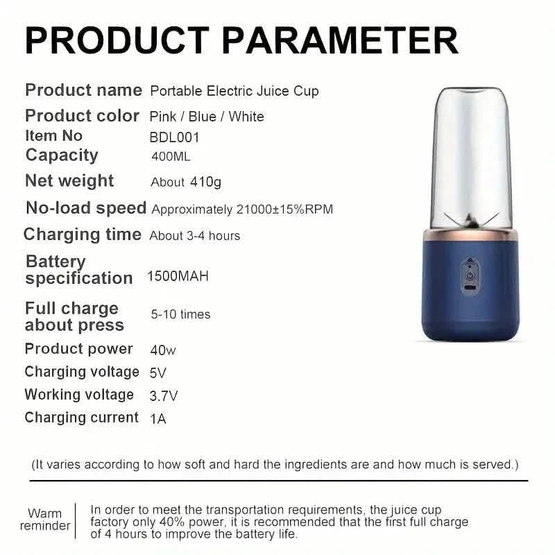 40w Portable Small Charging Juicer Cup DailySale