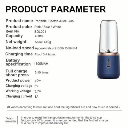 40w Portable Small Charging Juicer Cup DailySale