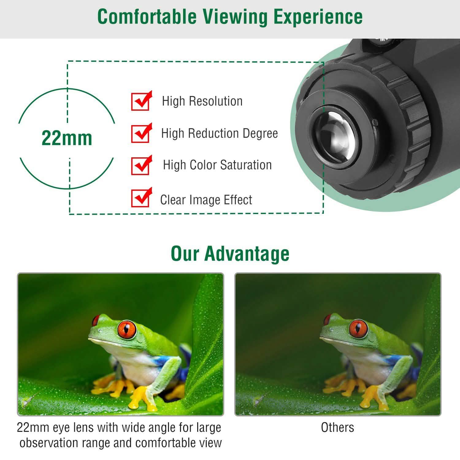 40x60 HD Optical Monocular Telescope with FMC Lens DailySale