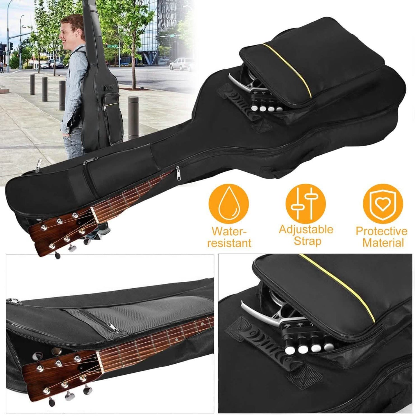 41" 5mm Thick Padded Protective Acoustic Guitar Bag DailySale