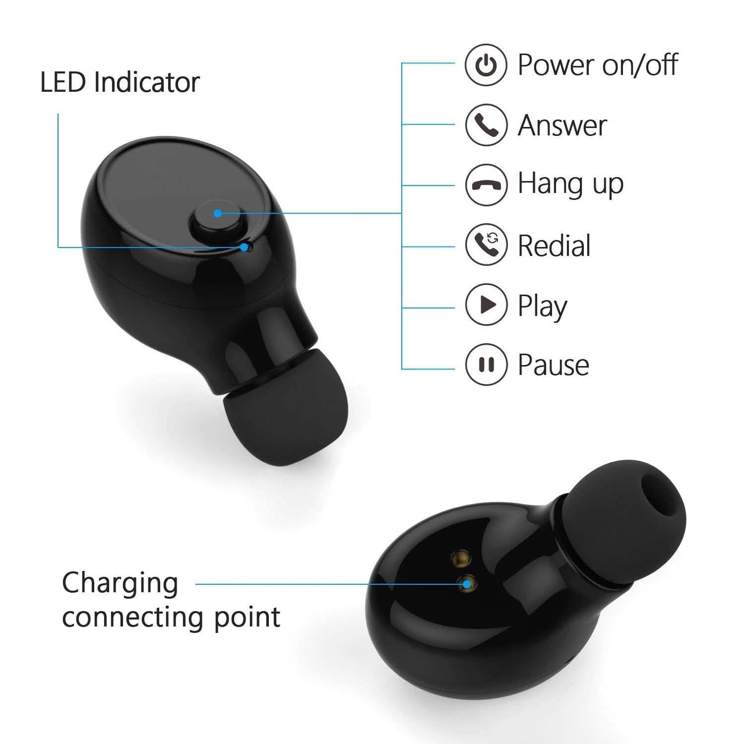 4.1 Magnetic Single Charging Earbuds DailySale