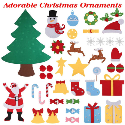 41-Piece: DIY Felt Christmas Tree Detachable Ornaments for Kids DailySale