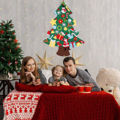 41-Piece: DIY Felt Christmas Tree Detachable Ornaments for Kids DailySale