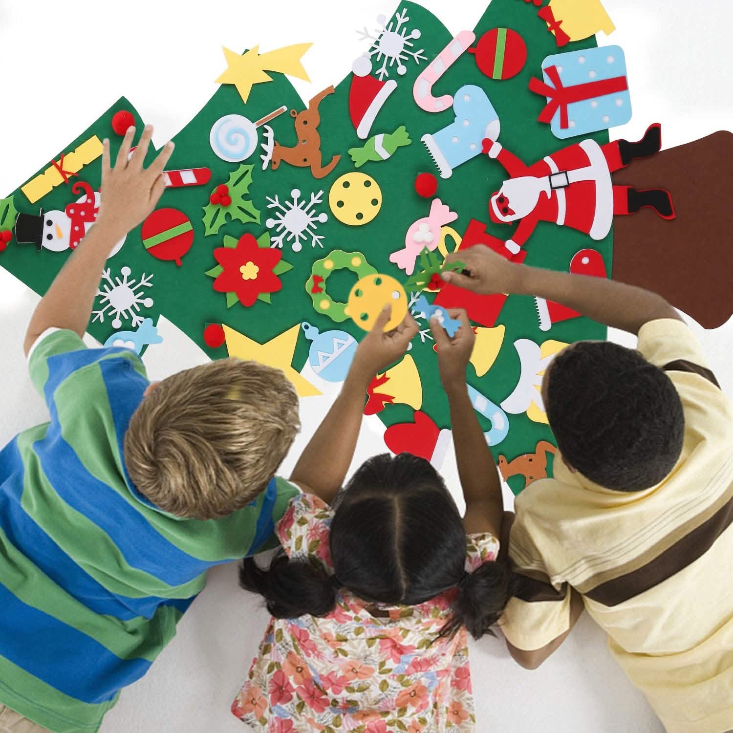 41-Piece: DIY Felt Christmas Tree Detachable Ornaments for Kids DailySale