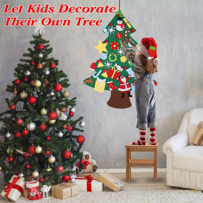 41-Piece: DIY Felt Christmas Tree Detachable Ornaments for Kids DailySale
