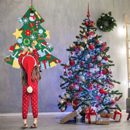 41-Piece: DIY Felt Christmas Tree Detachable Ornaments for Kids DailySale