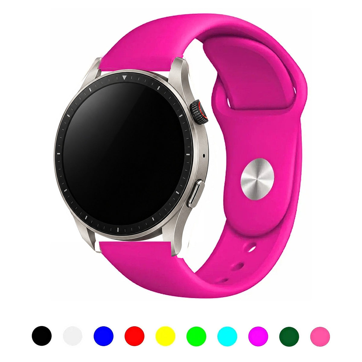 Amazfit Balance, GTR, GTS & Bip Smooth Silicone Pin-and-Tuck Band BandsCo Straps