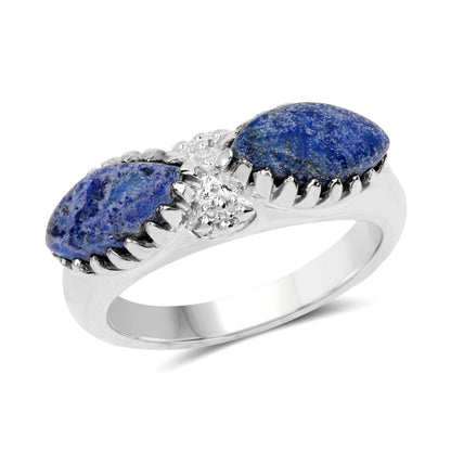 2.28 Carat Genuine Lapis Lazuli .925 Sterling Silver Ring Bids.com