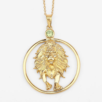 0.24 Carat Genuine Peridot .925 Sterling Silver Pendant Bids.com