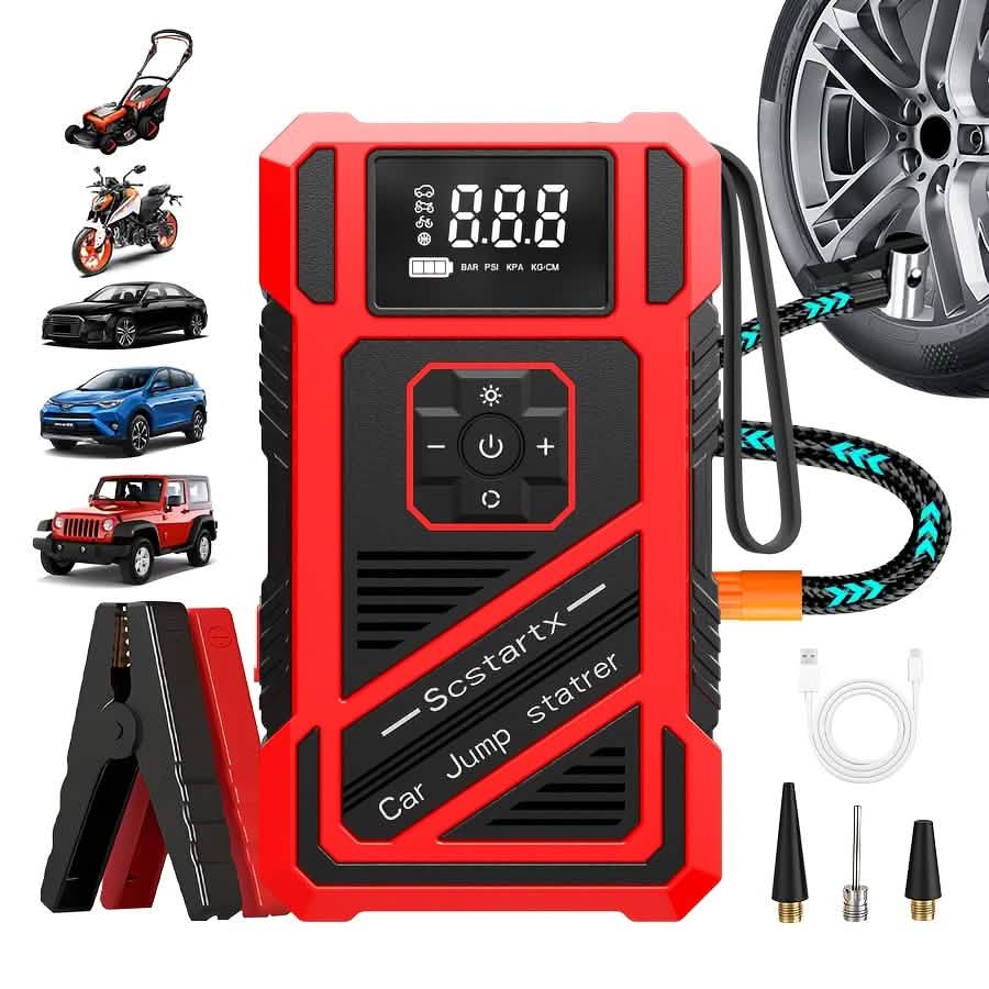3000A 21V Car Jump Starter & 150PSI Tire Inflator 2-in-1 Portable Compressor DailySale