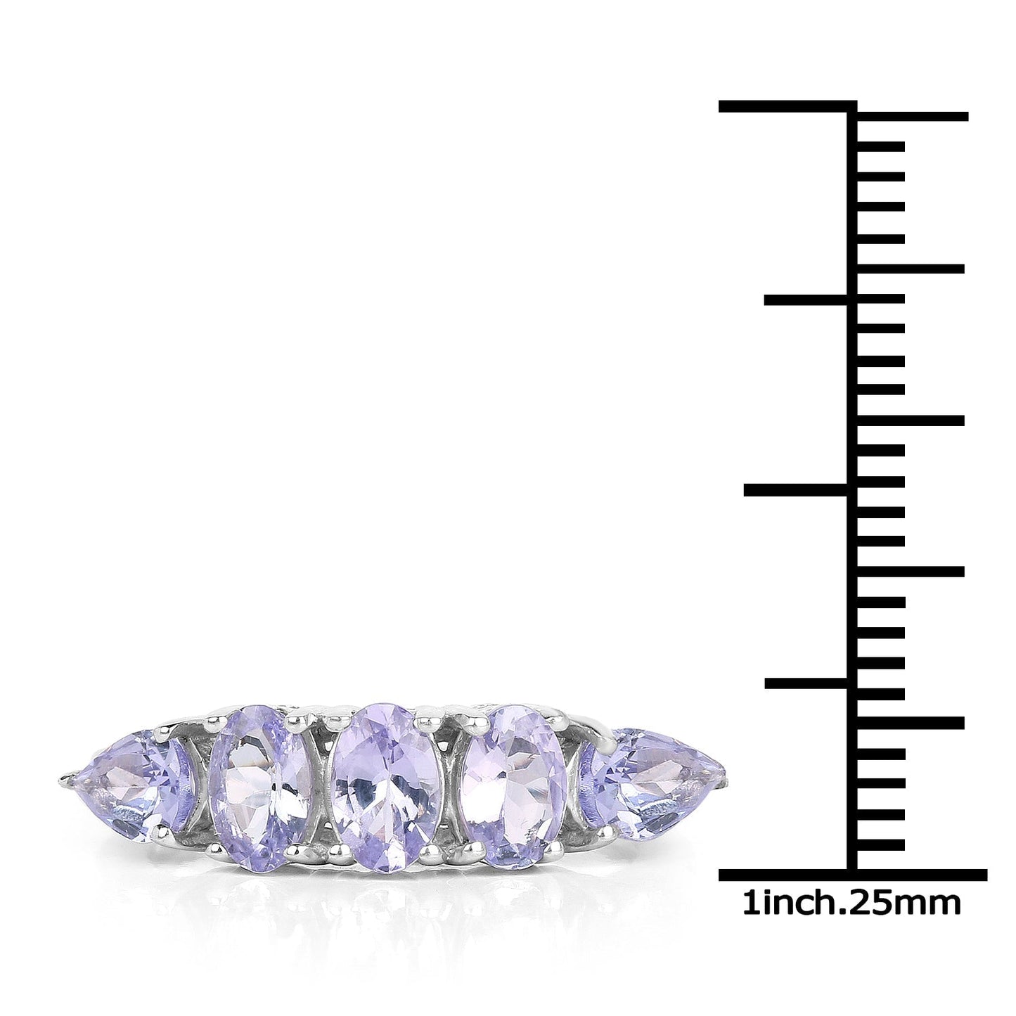 2.33 Carat Genuine Tanzanite .925 Sterling Silver Ring Bids.com