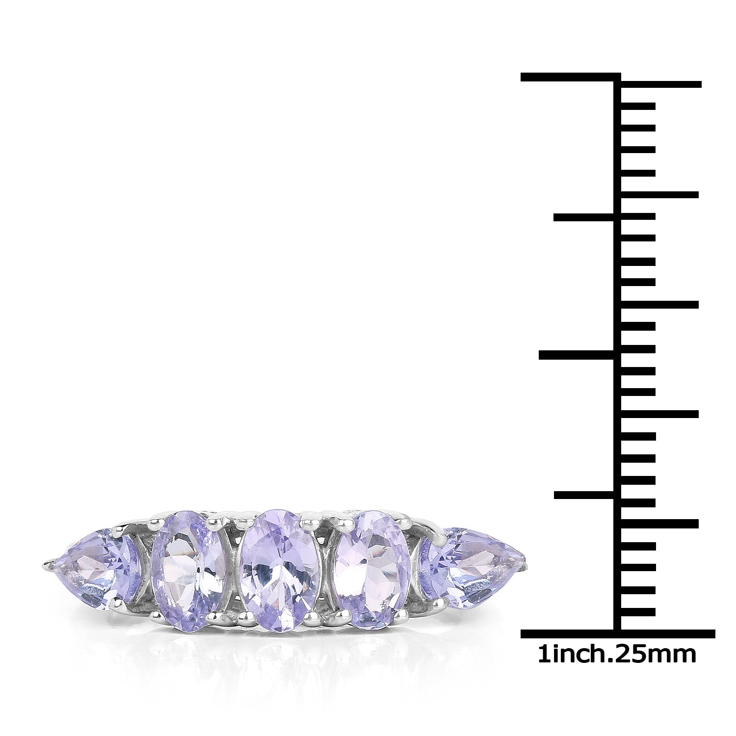 2.33 Carat Genuine Tanzanite .925 Sterling Silver Ring Bids.com