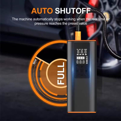 Portable Tire Inflator Air Compressor – 150 PSI Digital Air Pump with Light for Car, Bike & Motorcycle DailySale