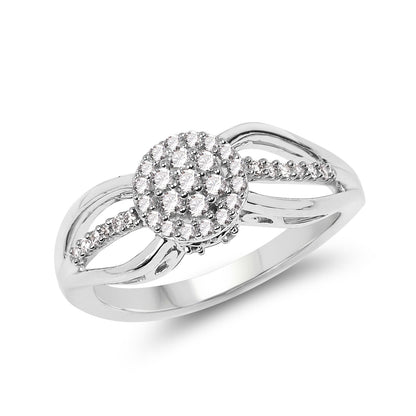 0.25 Carat Genuine White Diamond 14K White Gold Ring (E-F Color, SI Clarity) Bids.com