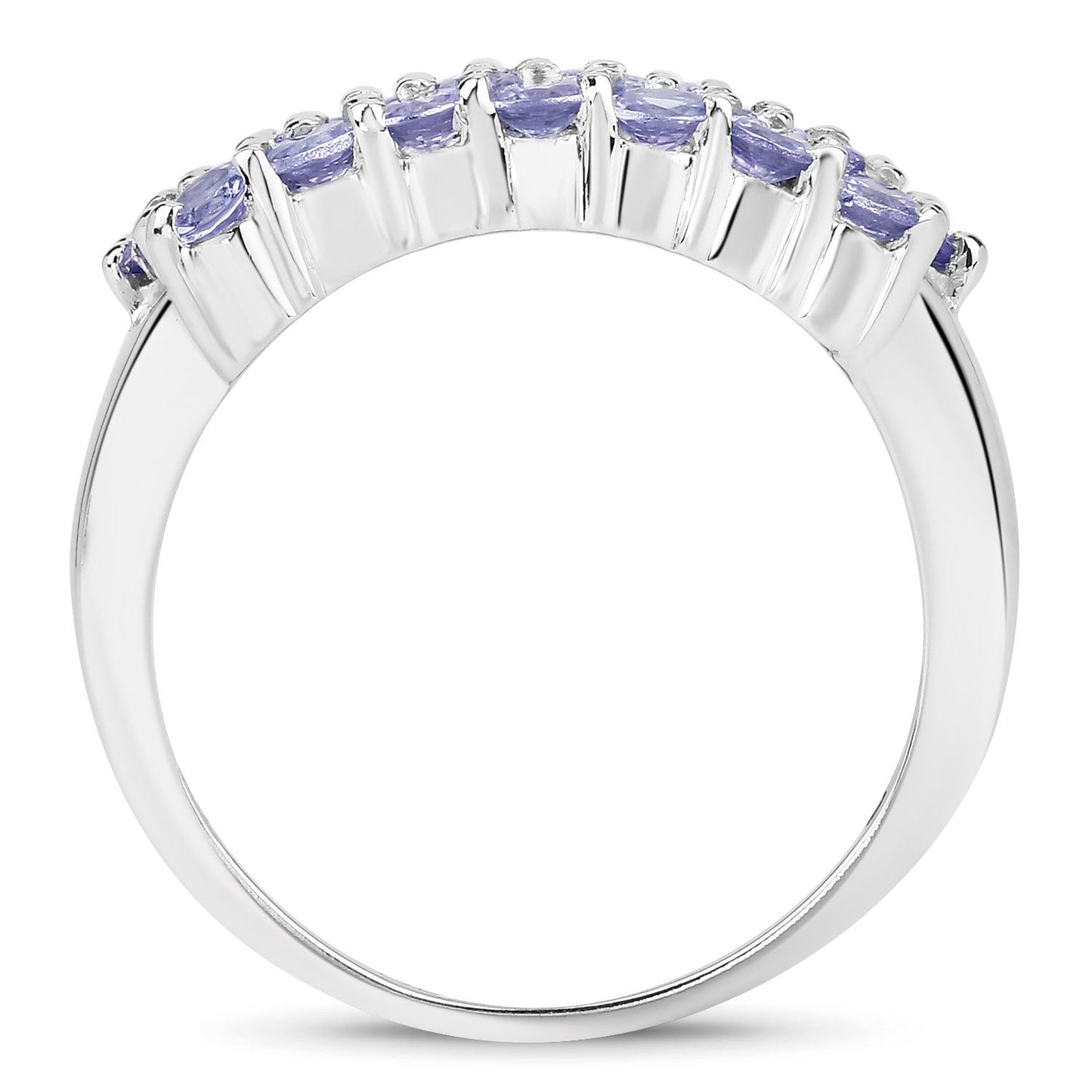 1.54 Carat Genuine Tanzanite .925 Sterling Silver Ring Bids.com