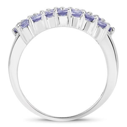 1.54 Carat Genuine Tanzanite .925 Sterling Silver Ring Bids.com