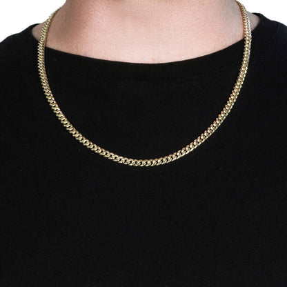 10k Yellow Gold Semi Solid Miami Cuban Chain (5.00 mm) Bids.com