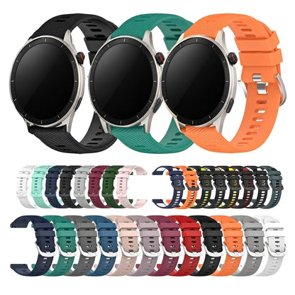 Amazfit Balance, GTR, GTS & Bip Twill-Texture Silicone Band, 32 Colors BandsCo Straps
