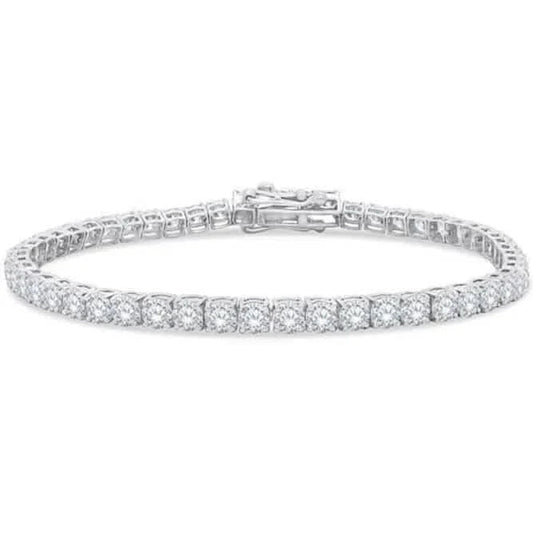 4.20 Ct Round Cut Diamond Tennis Bracelet 14K White Gold Lab-Grown 6.25 Inch DailySale