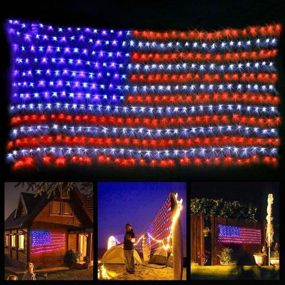 420 LED American Advanced Flag String Lights DailySale
