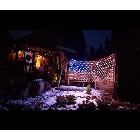 420 LED American Advanced Flag String Lights DailySale
