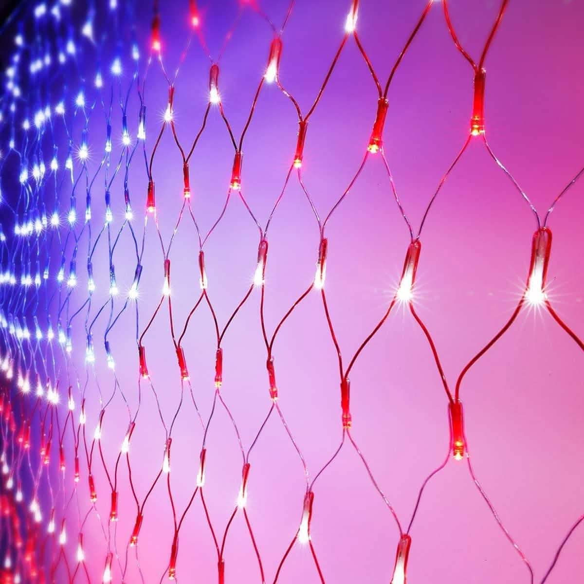 420 LED American Advanced Flag String Lights DailySale
