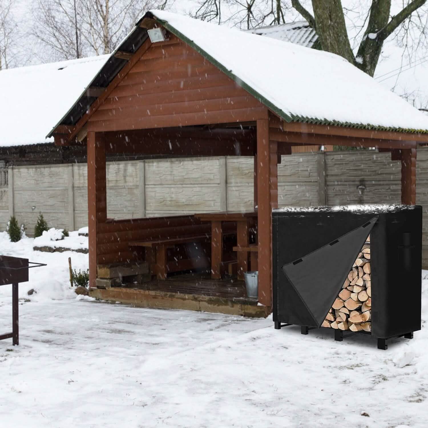 420D Oxford Fabric Firewood Rectangular Log Rack Cover DailySale