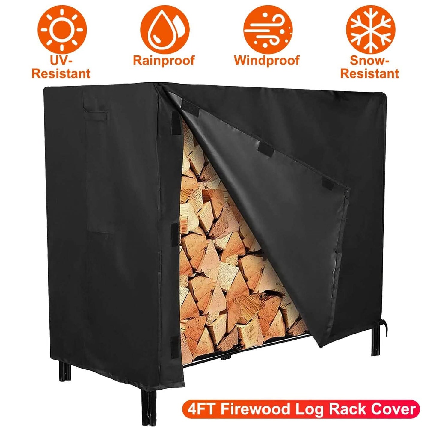 420D Oxford Fabric Firewood Rectangular Log Rack Cover DailySale
