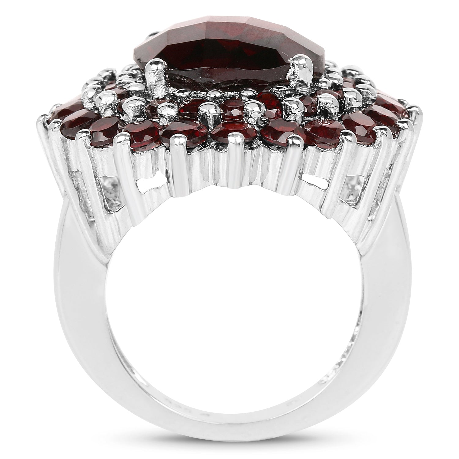 9.90 Carat Genuine Garnet .925 Sterling Silver Ring Bids.com