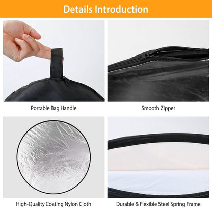 42.5" 5 In 1 Photography Round Light Collapsible Reflector DailySale
