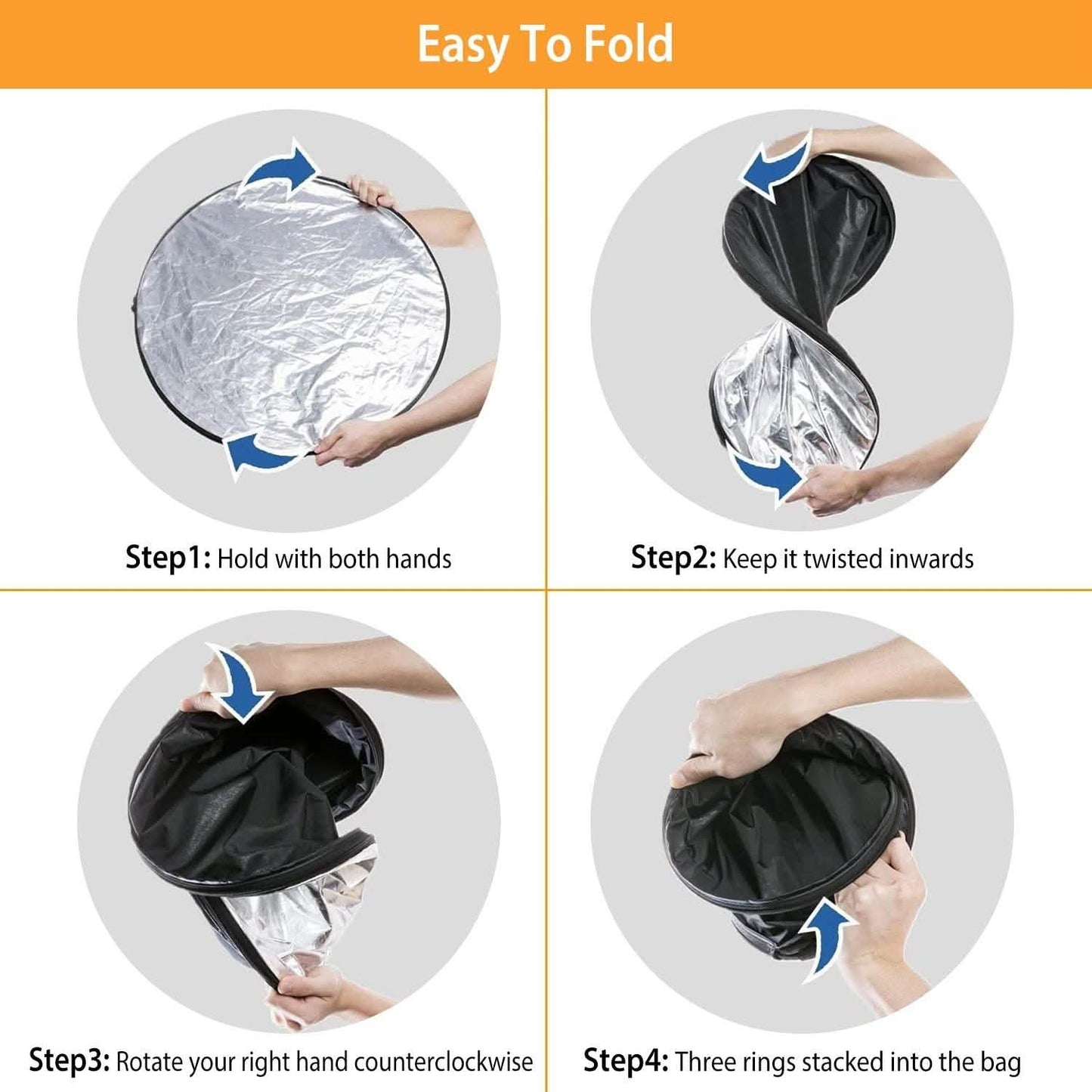 42.5" 5 In 1 Photography Round Light Collapsible Reflector DailySale