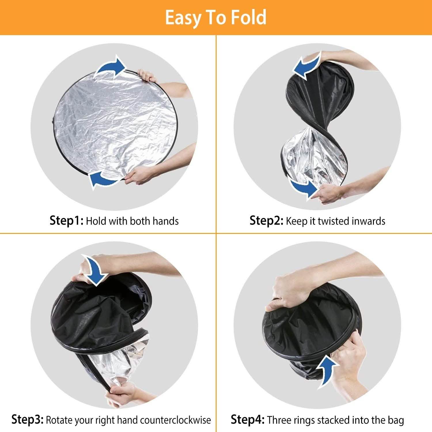 42.5" 5 In 1 Photography Round Light Collapsible Reflector DailySale