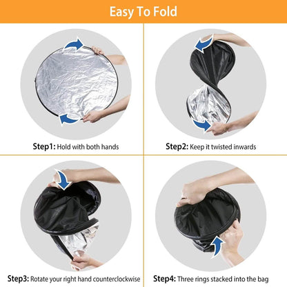 42.5" 5 In 1 Photography Round Light Collapsible Reflector DailySale