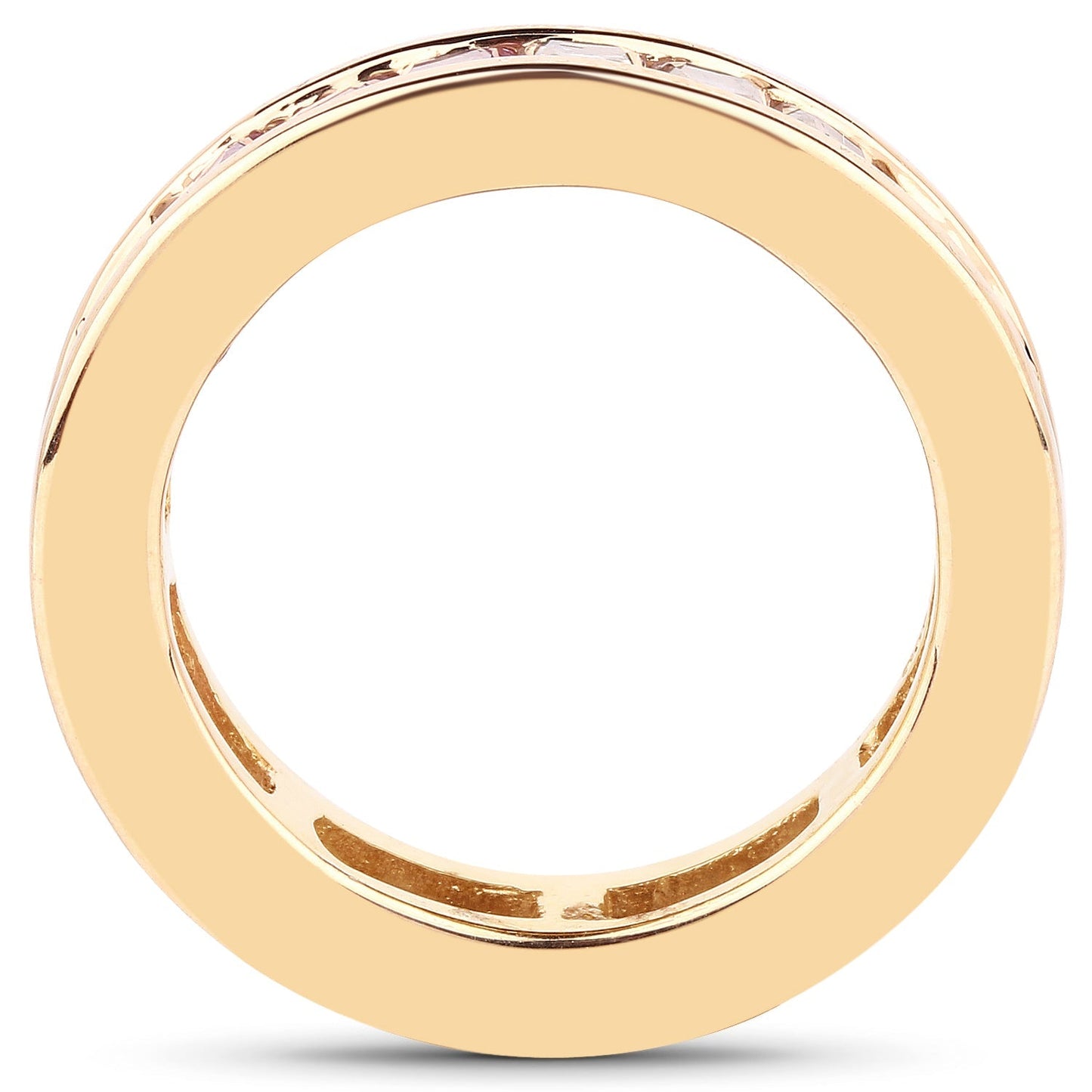 14K Yellow Gold Plated 4.32 Carat Genuine Multi Sapphire .925 Sterling Silver Ring Bids.com
