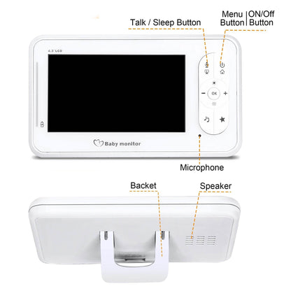 4.3" Baby Monitor 2.4Ghz Wireless Camera Video 2-Way Talk DailySale