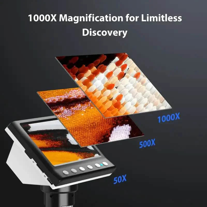 4.3'' IPS LCD Digital Microscope 1000X Magnification Microscope DailySale